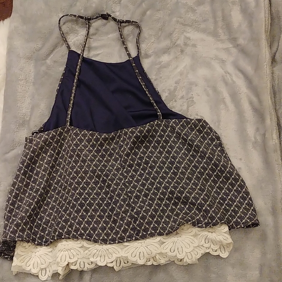 Navy Printed lined camisole - Picture 6 of 12